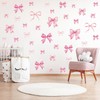 28PCS Pink Bow Wall Stickers Light Pink Bow Knot Wall