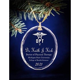 Doctoral Degree in Physical Therapy DPT Degree Graduation Keepsake - Oval Christmas Ornament