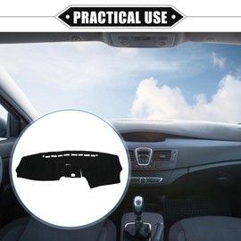 VekAuto Dashboard Cover Compatible for Hyundai Santa Fe 2007-2012, Non-Slip Polyester Black Dash Cover Mat Dash Board Protector Cover