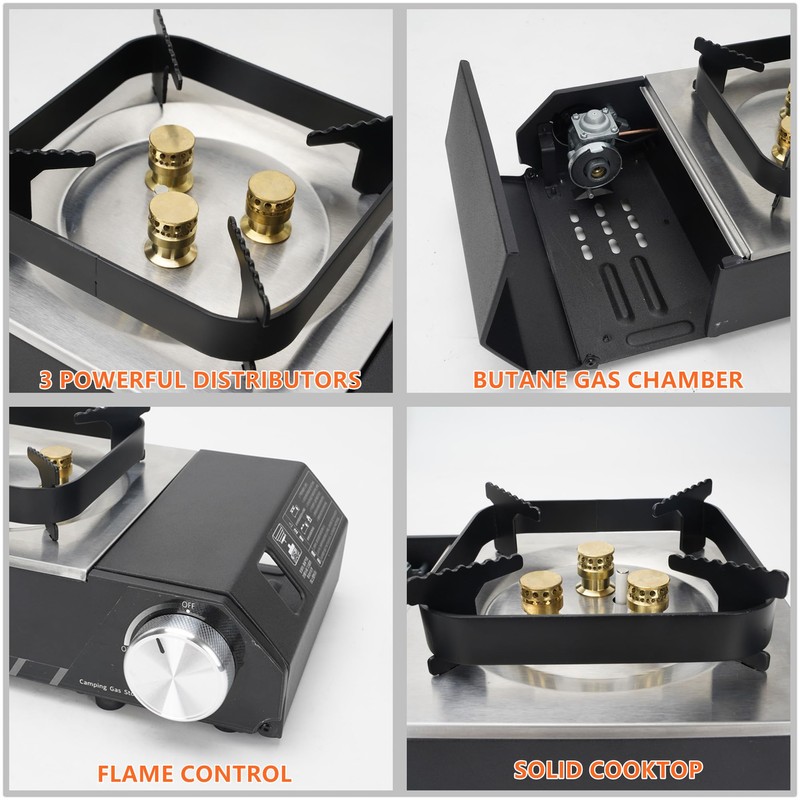 ONLYFIRE OUTDOOR LIVING Butane Gas Stove with Carrying Case, Portable