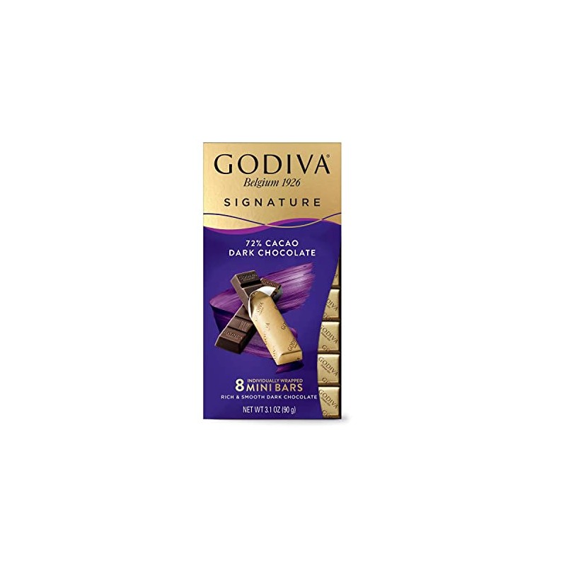Godiva Signature 72% Cacao Dark Chocolate Mini Bars - 3.1oz
