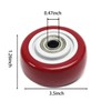 4 PCS 3.5INCH Caster Wheels Red Heavy Duty Plate Shelf