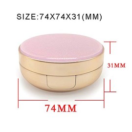 Leadigol Portable Empty Make-up Powder Container Air Cushion Puff Case with Powder Puff,Air Cushion Puff Box Makeup Case With Mirror Travel Kit With Powder Puff DIY Foundation Box BB Cream Container