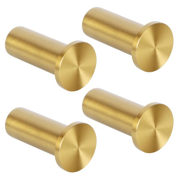 SAYAYO 4PCS Coat Hooks Wall Mounted SUS304 Stainless Steel Door