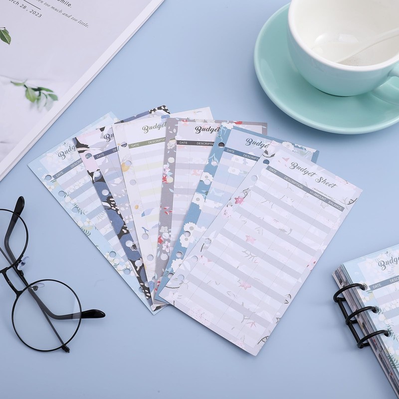 60 Sheets A6 Budget Sheets 6 Holes Budget Binder A6