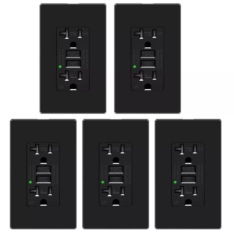 Digi 20 Amp GFCI Outlet Duplex Receptacle with LED Indicator