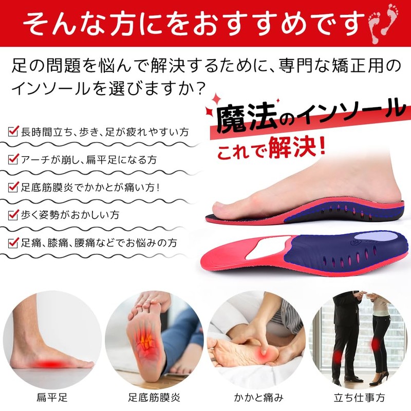 Insole, Arch Support, Foot Support, Standing, Work, School, Unisex, Adjustable