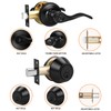 Probrico Front Door Handle and Double Cylinder Deadbolt Set, Black