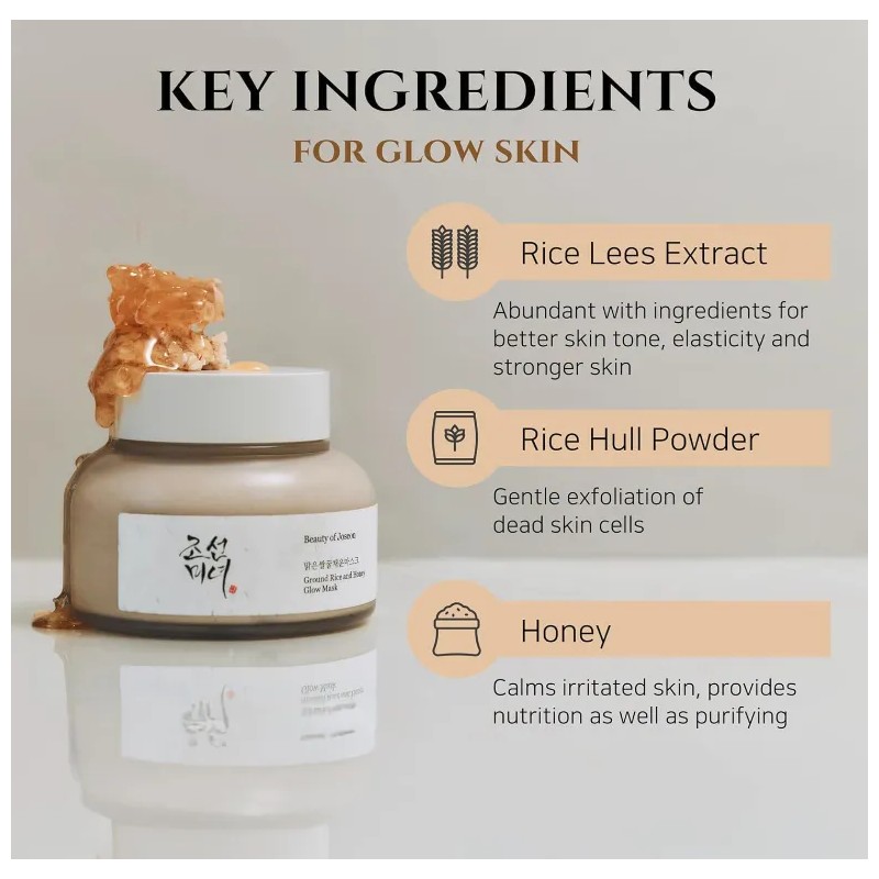 Arroz + Miel: Mascarilla Exfoliante Hidratante 150ml Coreana Mixta