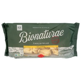 Bionaturae Organic Traditional Egg Tagliatelle Pasta - Durum Wheat Semolina, Kosher, 7g Protein per Serving, Non-GMO, USDA Certified Organic, Crafted in Italy - 8.8 Oz