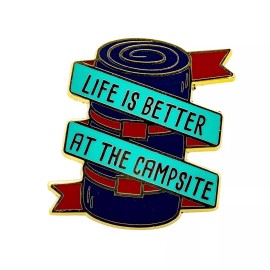 Camco Life is Better at The Campsite Sleeping Bag Design Decorative Enamel