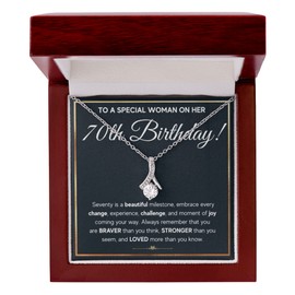 FG Family Gift Mall 70th Birthday Gifts For Women, Best Gifts For 70 Year Old Woman, Stainless Steel, Cubic Zirconia