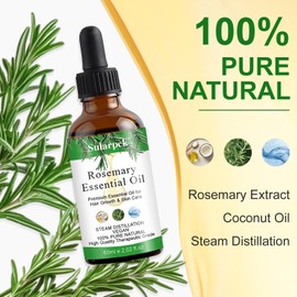 Sularpek 60ml Rosemary Oil for Hair Growth, Organic Rosemary Essential Oil, Hair Strengthening Oil for Dry, Damaged & Split End, Nourishes The Scalp, Improve Blood Circulation