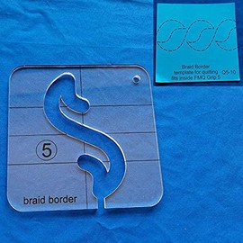 Free Motion Quilting Ruler Template Set for Household Sewing Machine (Braid Edge Template)