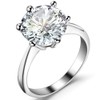 Jude Jewelers Stainless Steel 1 to 4 Carat Cubic Zircon
