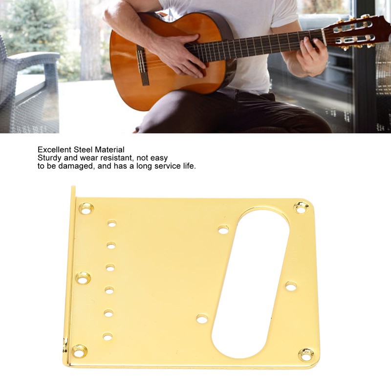 Top Loader Guitar Bridge Plate Steel 6 Strings Gold Color