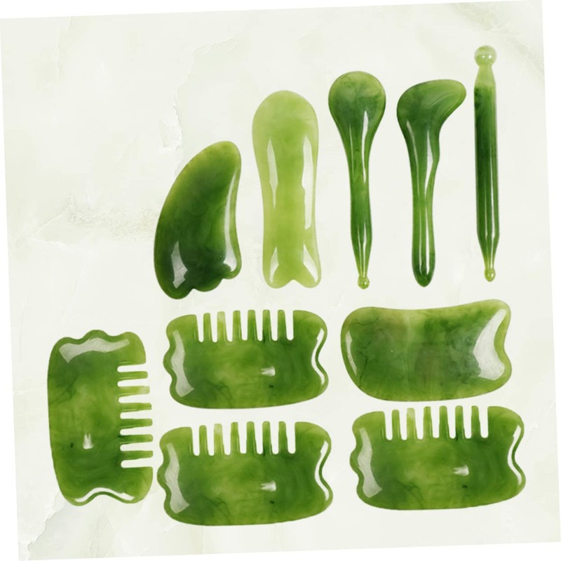 Healifty 1 Set 10pcs Gua Sha Massage Board Scalp Comb