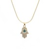 Meiligo® Fashion Womens Hip-hop Blue Evil Eye Necklace Jewelry Rhinestone