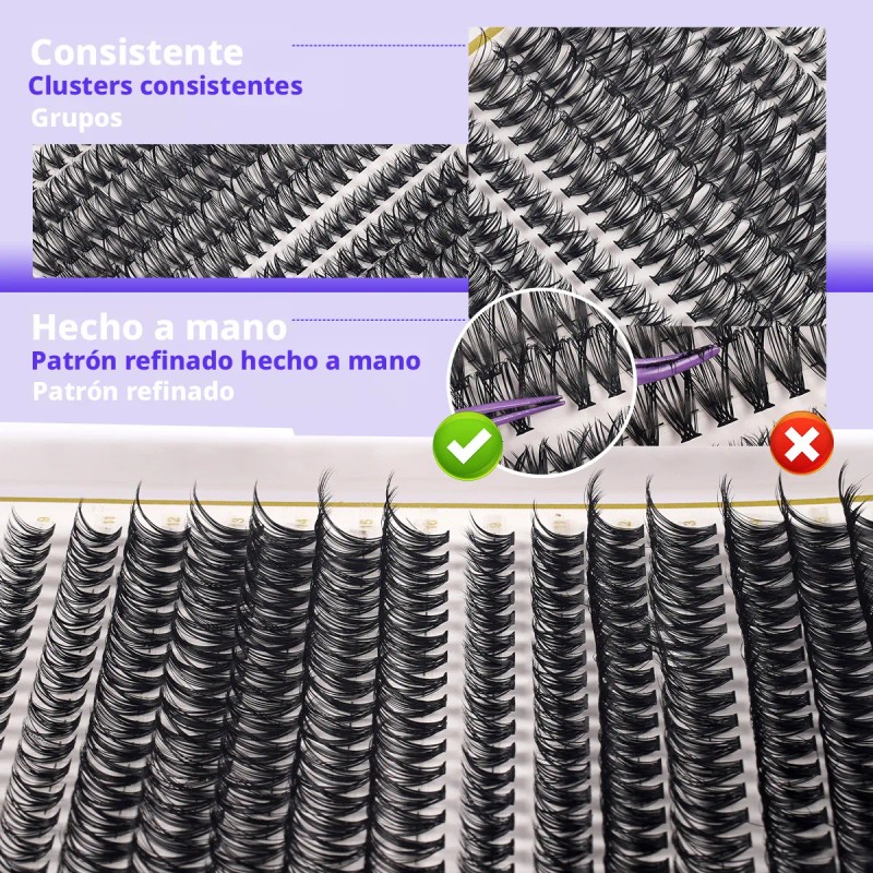 Kit De Pestañas Postizas Por Secciones Para Hacer Tú Mismo