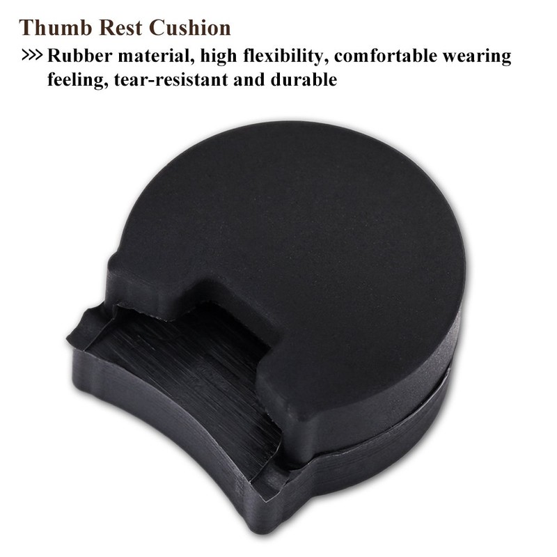 5Pcs Rubber Thumb Rest, Clarinet Cushion Protector Finger Cover(Black-10mm)