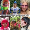 Xpectrum Extra Large Square Crystal Sunglasses Bling Rhinestone Concert Glasses
