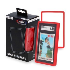 BCW Graded Red Card Slab Bumpers for SGC | 6-Pack Edge Protectors for Sports & Trading Cards