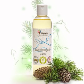 Verana Pine Massage Oil, Natural Cosmetics Body Oil, All Skin, Nourishing Massage, Helps Warm Up and Repair Muscles, Anti Age, Aromatherapy (Small, 250 ml)