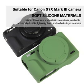 Easy Hood Camera Case for Canon PowerShot G7 X Mark II, Green, G7X3 Case