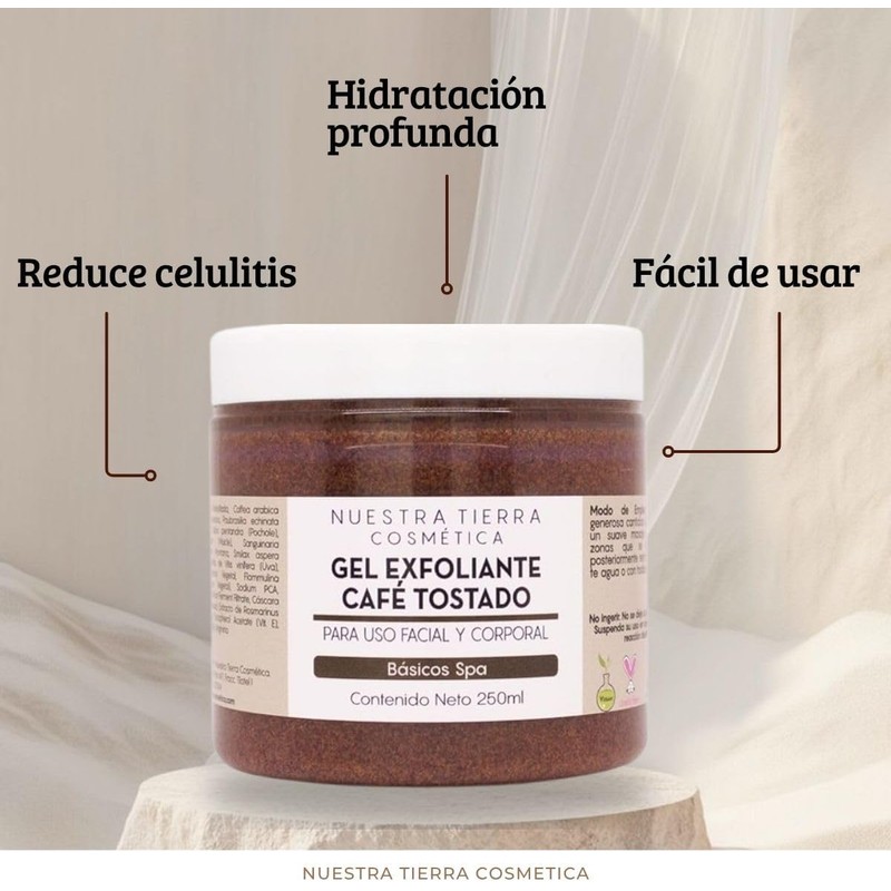 Gel Exfoliante De Café Tostado Anti-celulitis 250ml