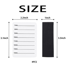 Eowppue Strip Lashes 4-Pack Lash Extension Hand Tray Lash Tool Tray With Adjustable Wrist Strap Adjustable Lash Tray Strip Palette Fits Most Lash Extension Holders (7-14mm)