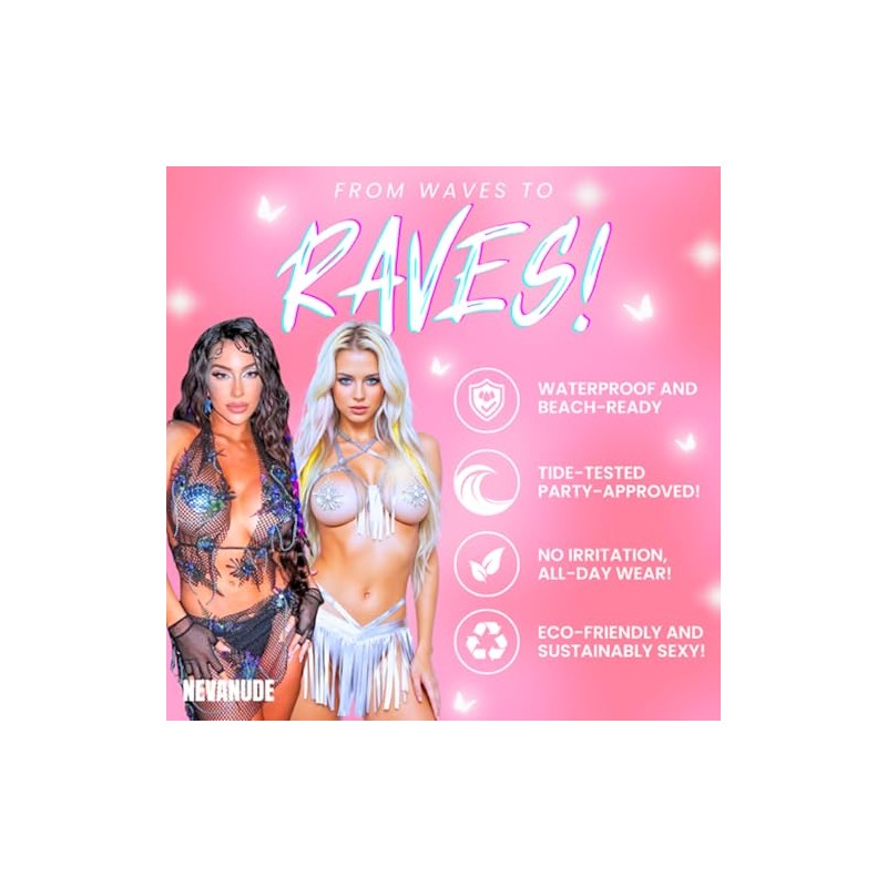 Neva Nude Orlando Pride X Reusable Multicolor Bright Silicone Burlesque