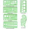 EMNIMQ Pack of 11 Architecture Geometry Stencil Technical Drawing Templates,