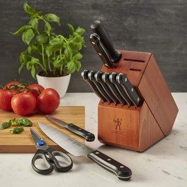 Henckels International Solution 12-pc Knife Block Set - Cherry