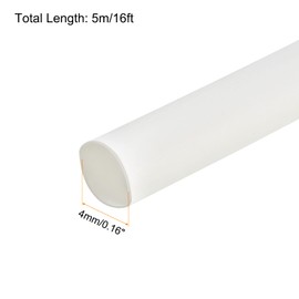 Rebower Heat Shrink Tubing 2:1 Cable Sleeving Tube Wrap, [for Electric Insulation Protection] - 4mm Dia/16ft/White