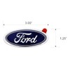 Mini Ford Blue Oval Novelty Logo Chrome Plated Plastic Emblem.