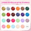 24 Geles Esmalte Para Uñas Gama De Uv Semipermanente Juemel,