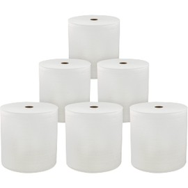 Genuine Joe Solutions Solutions 850' Hardwound Paper Towels, 6 Rolls, 7" x 850 ft, White