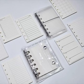 A7 To Do List Refill Paper with 5 Label Stickers, 270 Sheets/540 Pages, 6 Hole Loose Leaf Planner Refills, 100GSM Thick Paper Inserts for A7 Binder, Budget Planner, Journals, Notebook