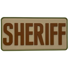 uuKen Large Funny Sheriffs Office PVC Patch 8x4 inches Multi Camo for Molle Morale Tactical Vest Shoulder Chest Bags Backpacks (Camo, L 8"x4")