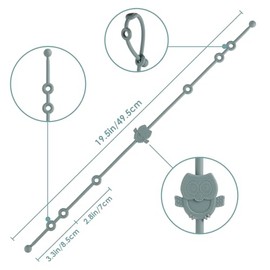 Paquete de 6 correas de juguete para bebé, correas de silicona para silla alta y carriola, accesorios para biberones y asientos de coche, artículos esenciales de viaje para bebés con clips para