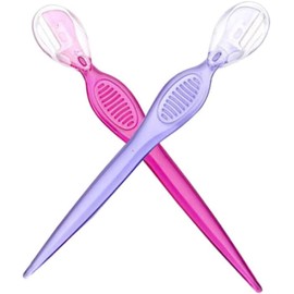 9piezas Recortadoras De Cejas Inoxidable De Para Maquillaje Facial Diseño Portátil y Para Color Transparente Rojo