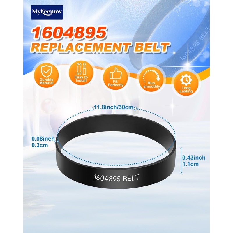 MyKEEPOW 1604895 Belt for Bissell Powerforce Compact Upright Vacuum, Vacuum