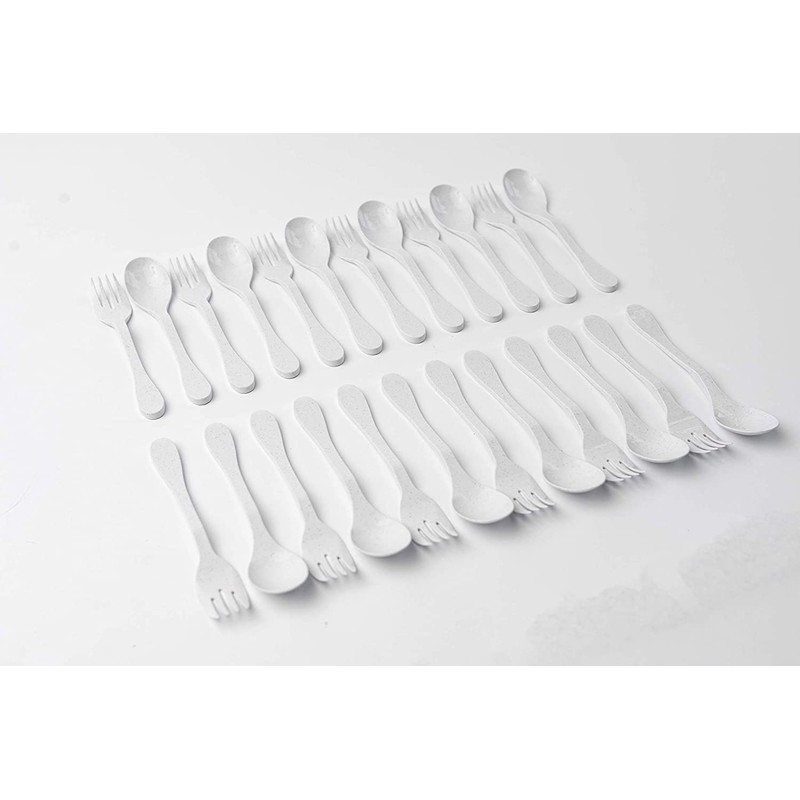 Knork Eco Plant Based 24 Pack Reusable Bamboo Flatware Set