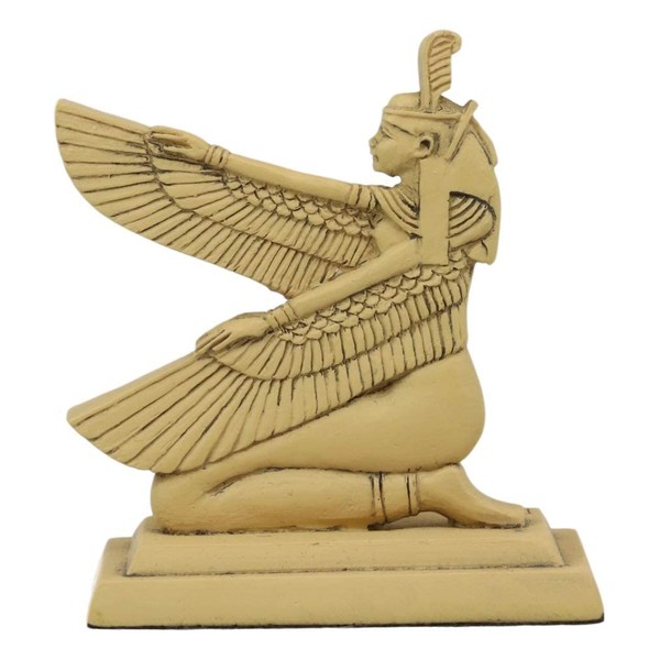 Ebros Ancient Egyptian Hieroglyphic Kneeling Winged Goddess Maat Mini Figurine