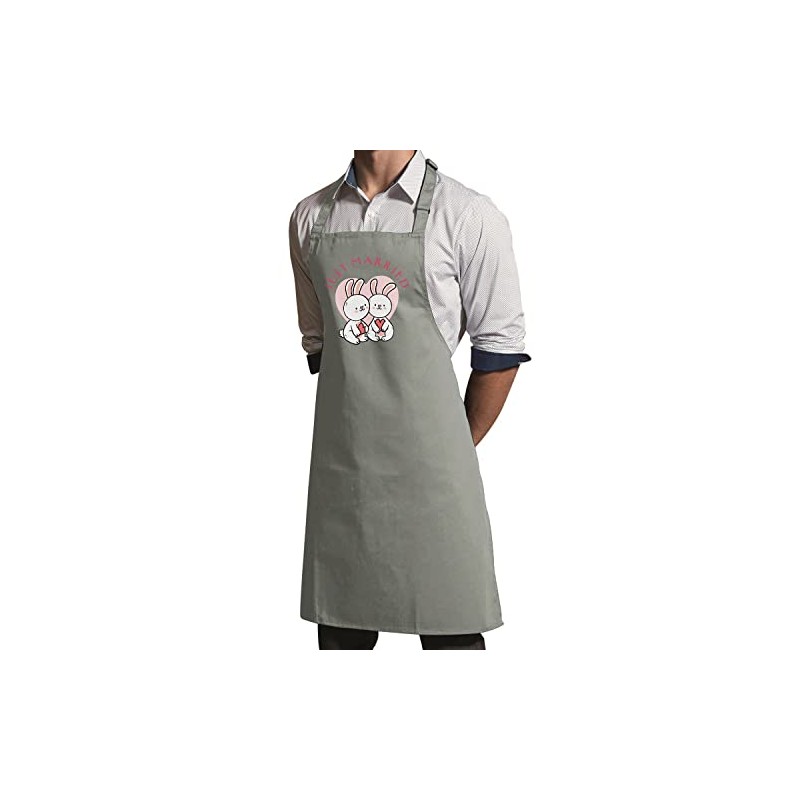 Fabulous Premium Kitchen Apron Just Married Newlywed Anniversary Celebration Gift