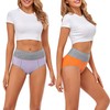 CULAYII High Waisted Underwear for Women Cotton Briefs Full Coverage