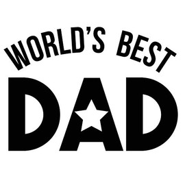Custom Worlds Best Dad Vinyl Decal - Family Bumper Sticker, for Tumblers Coolers, Laptops, Car Windows