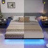 Hasuit Floating Bed Frame California King Size with LED Lights,