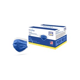 BAYLAB USA ASTM Level 3 Disposable 3-Layer Face Masks, Admiral Navy, Pack of 50