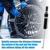 lasuroa Car Brake Measuring Tool, 5.31x0.51in Brake Pad Thickness Gauge